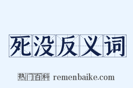死没反义词是什么意思的图片